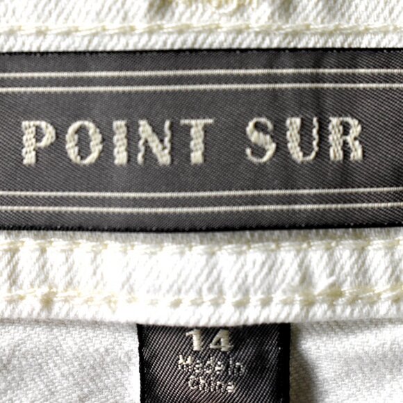 POINT SUR J.Crew Skirt 14 Ivory Button Front 2 Pockets Machine Wash - Picture 5 of 5